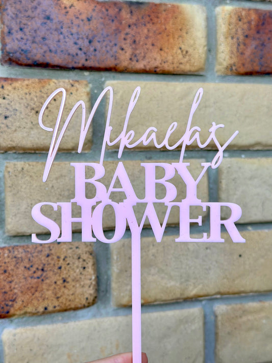 Name's Baby Shower Acrylic Cake Topper