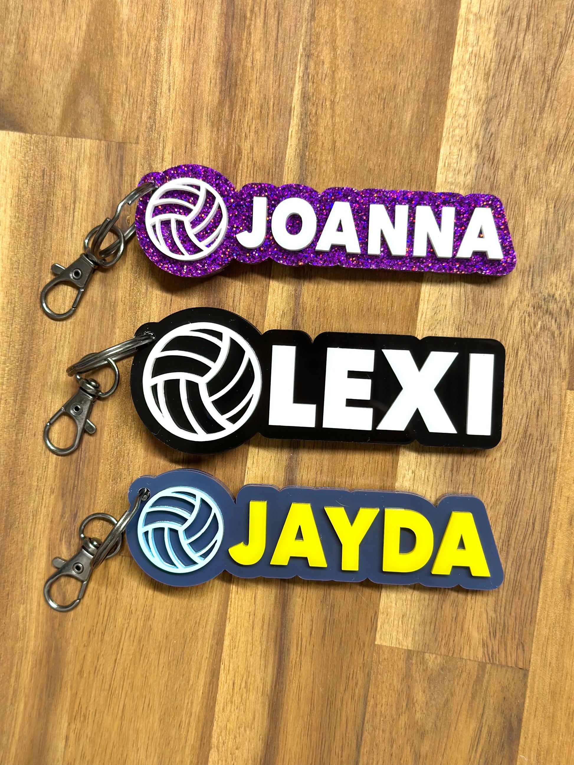 Netball Personalised Name Keyring