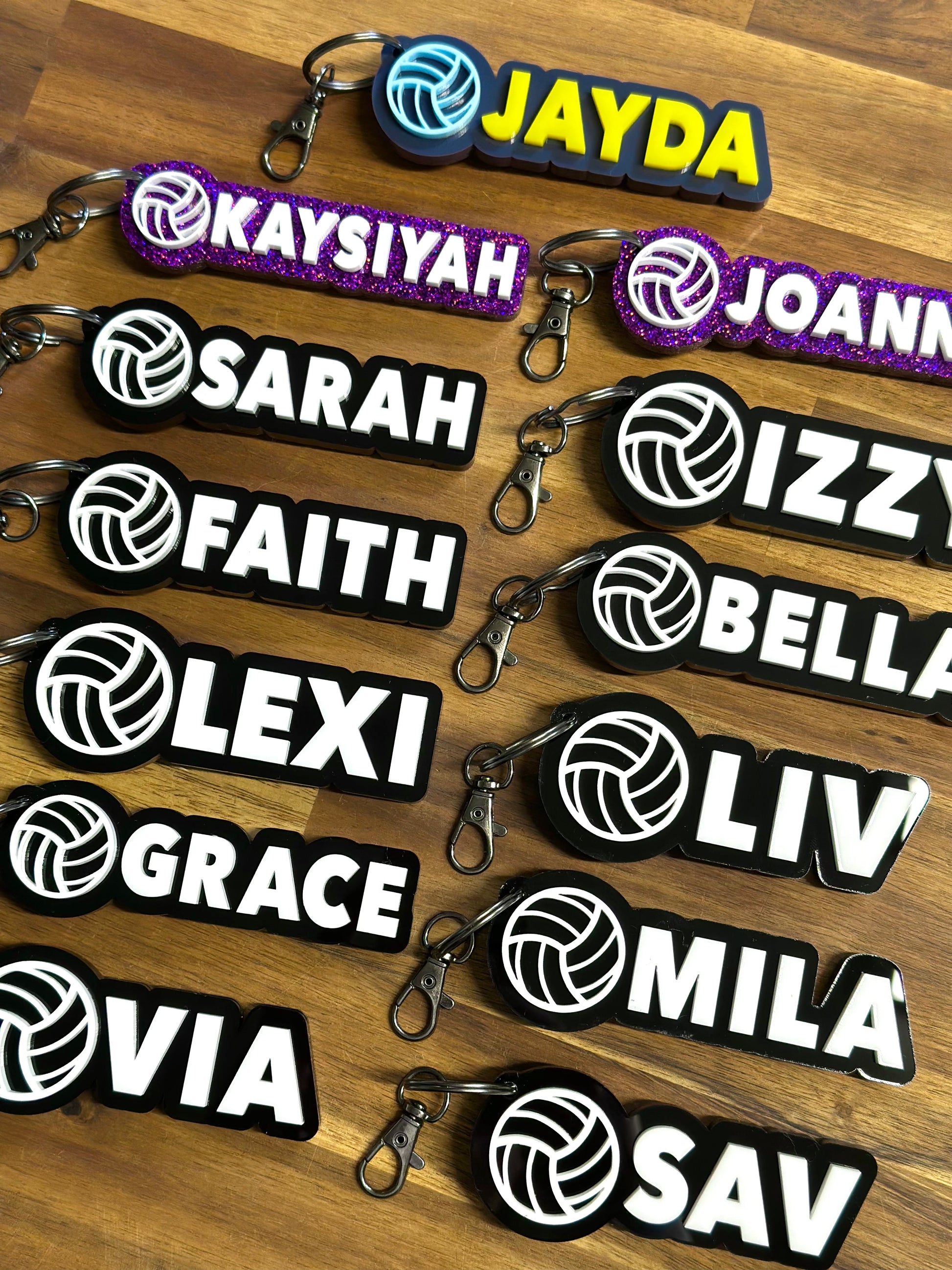 Netball Personalised Name Keyring