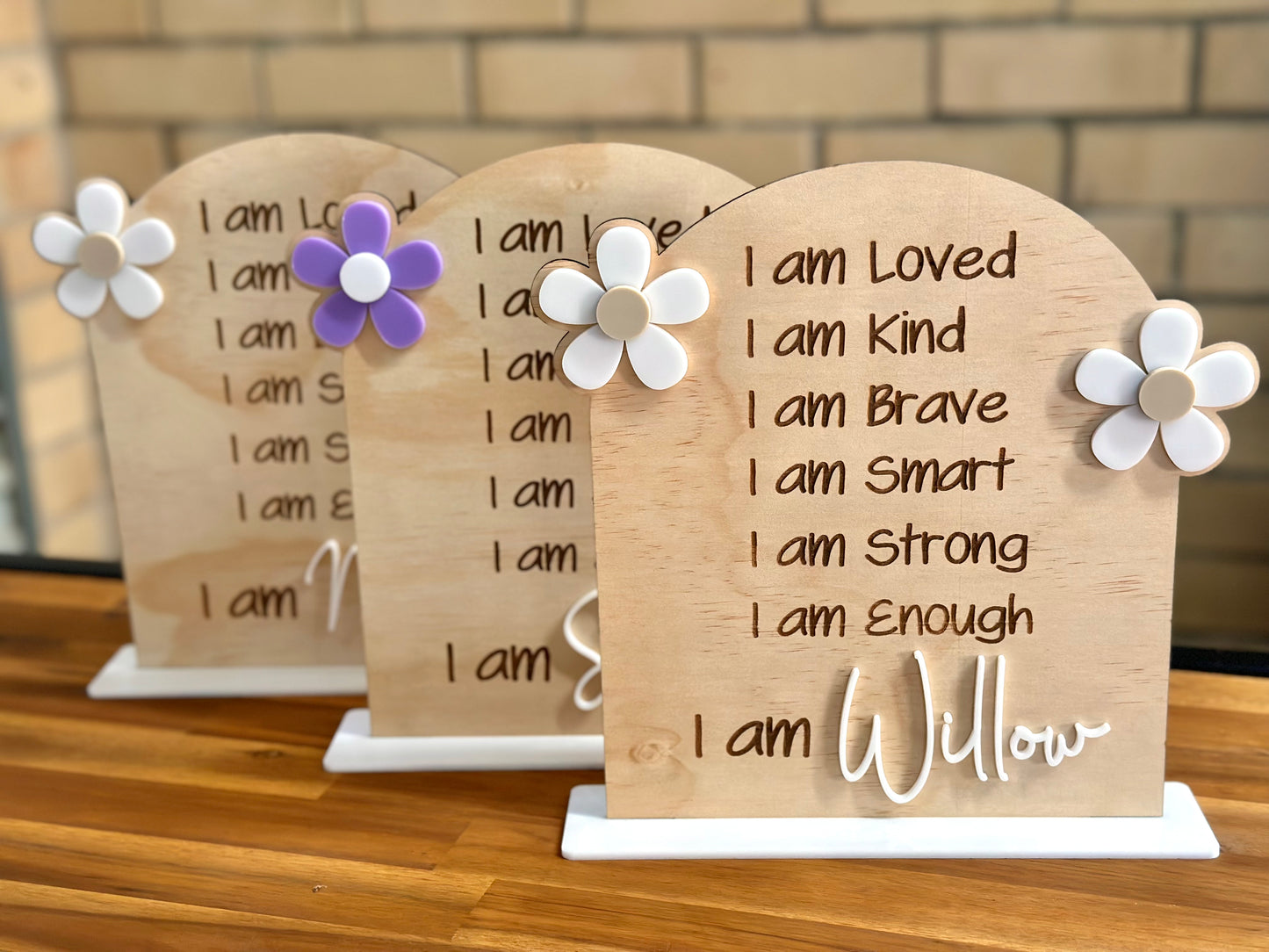 Personalised Affirmation Stands Plaque