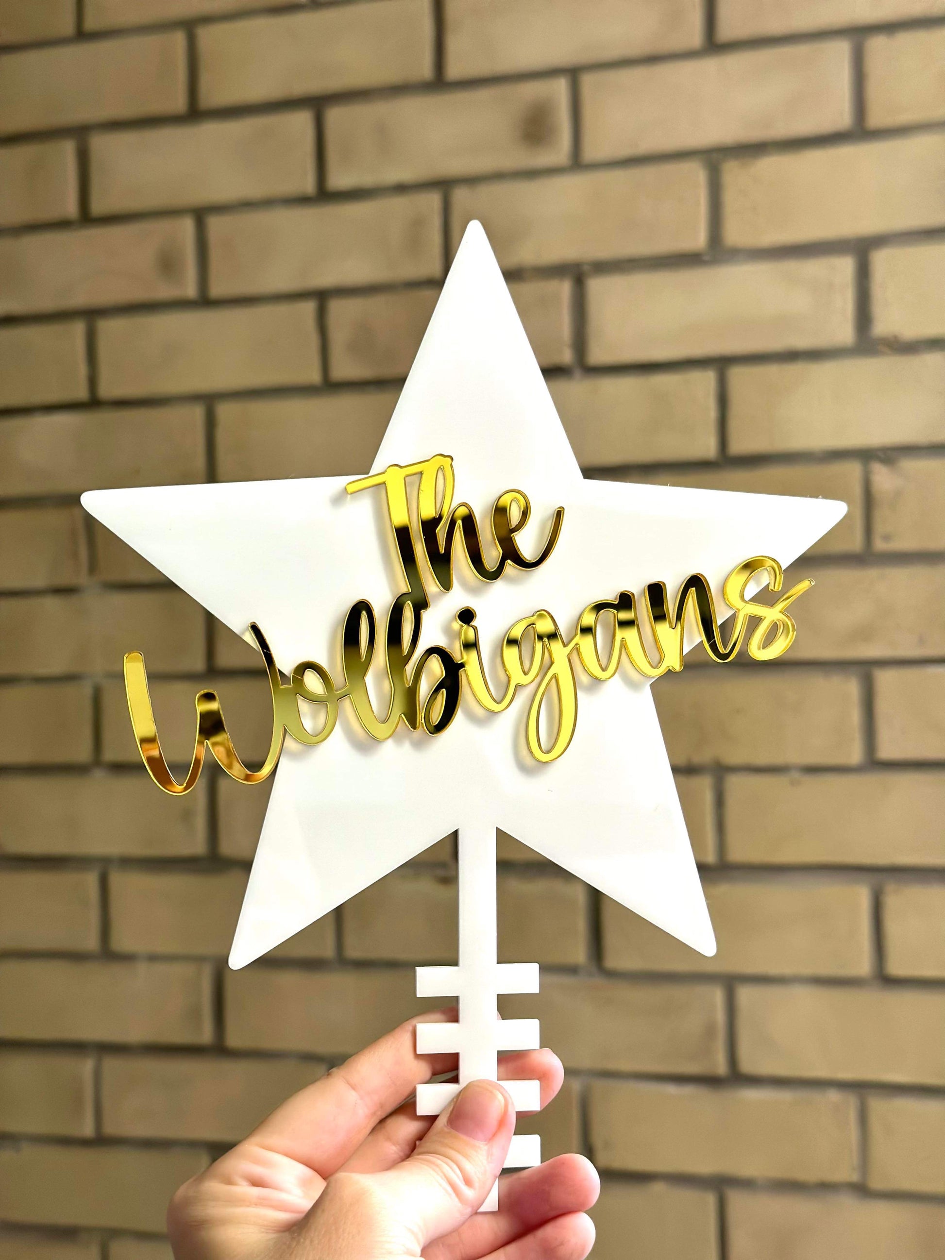 Personalised Christmas Tree Star Topper