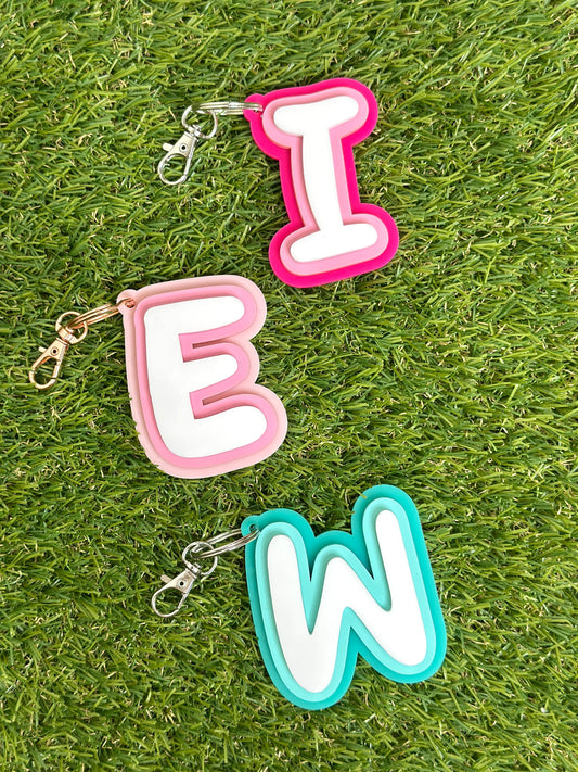 Personalised Initial Letter Keyring Bag Tag
