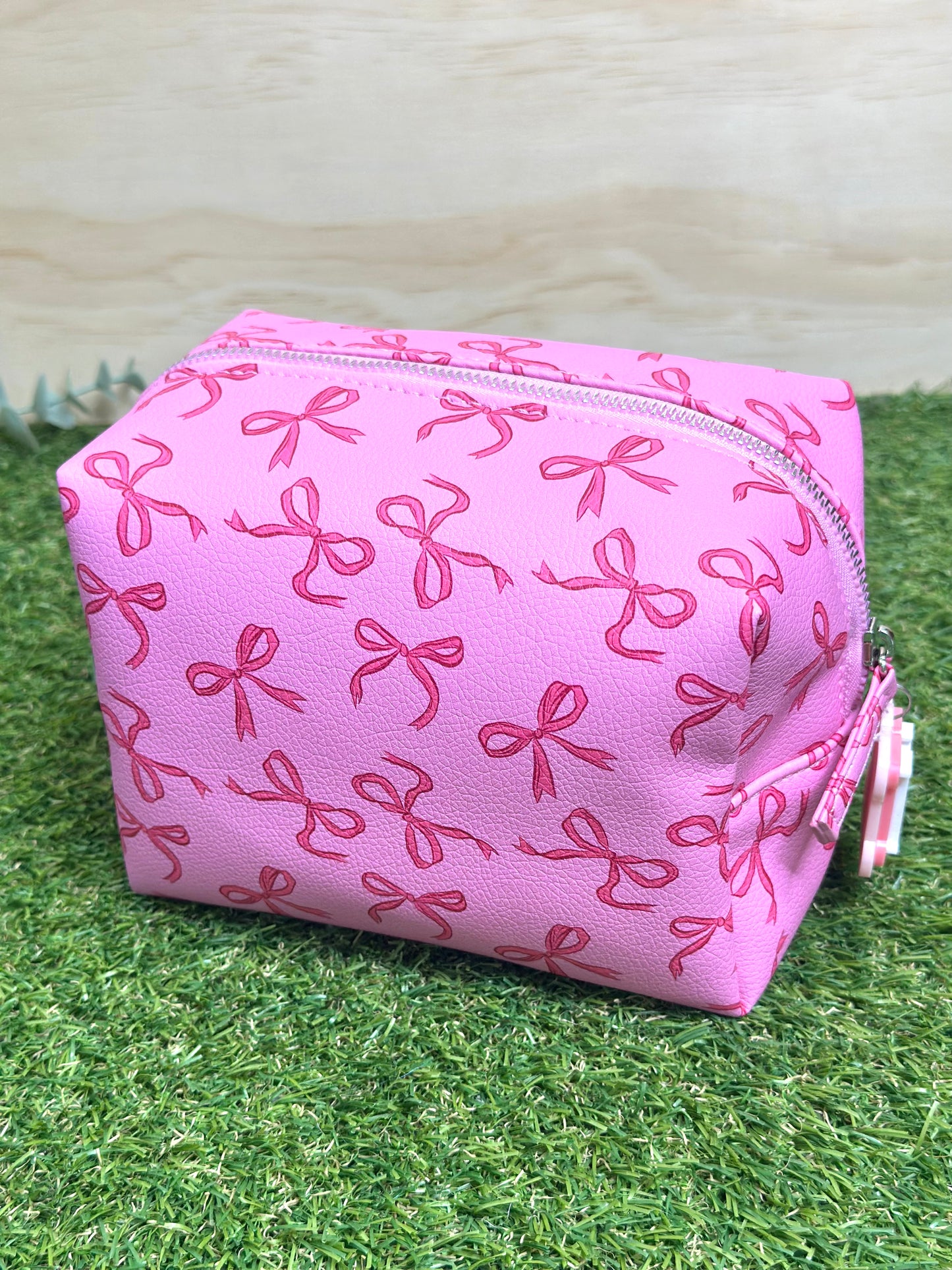 Personalised Letter Ribbon Bow Makeup Bag