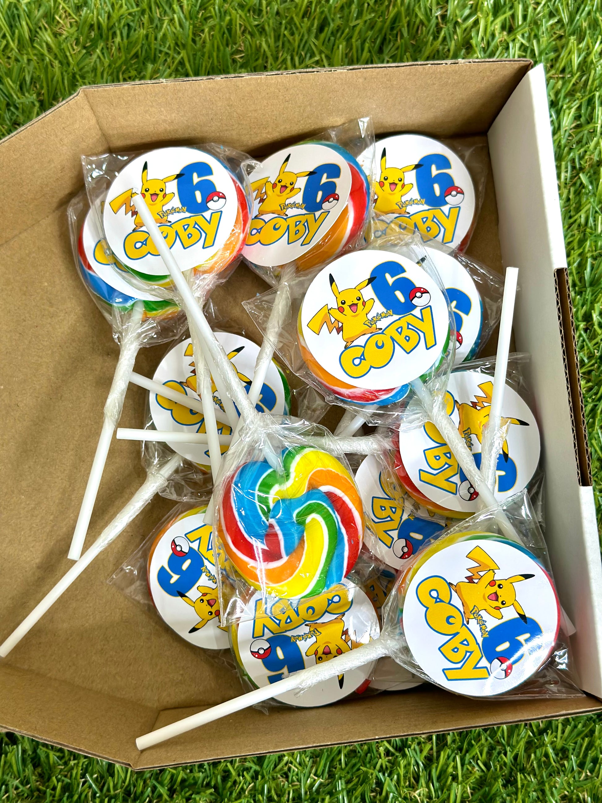 Pokemon #2 Personalised Birthday Lollipop 10 pack