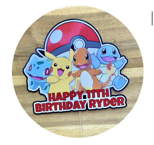 Pokemon #3 Personalised Cake Topper