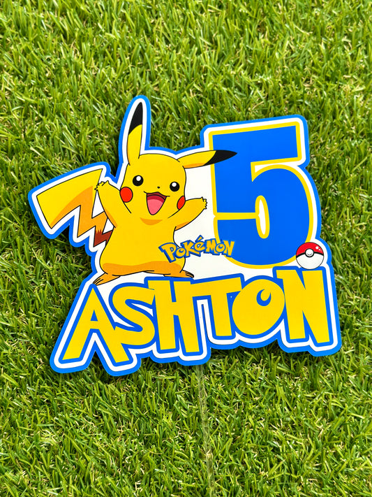 Pokemon #5 Personalised Cake Topper