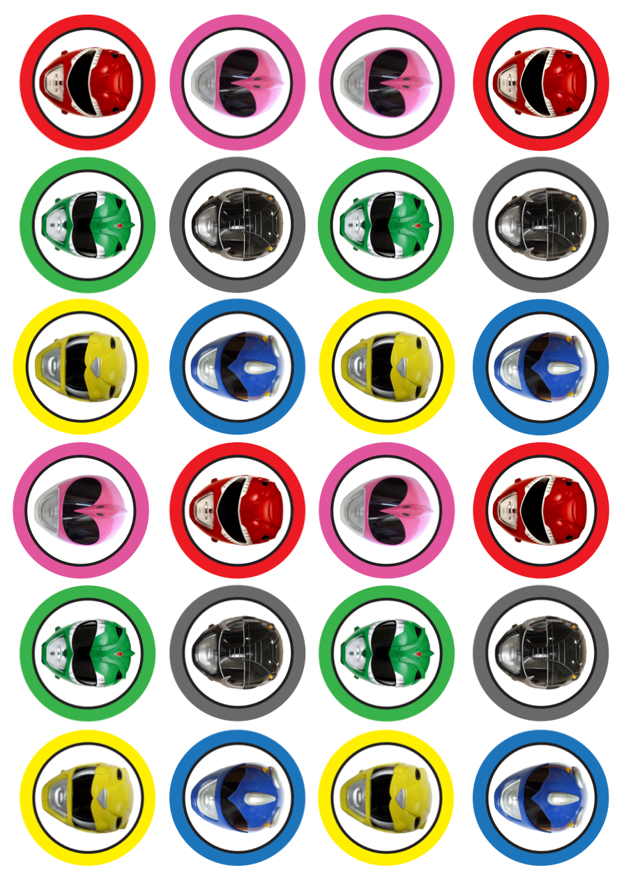 Power Rangers #1 Cupcake Edible Icing Image Toppers