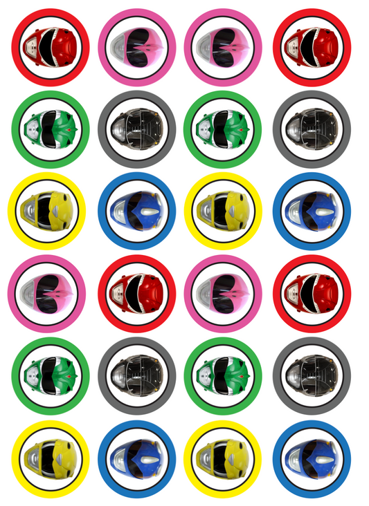 Power Rangers #1 Cupcake Edible Icing Image Toppers