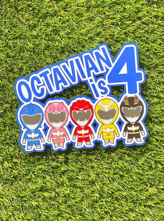 Power Rangers Personalised Cake Topper