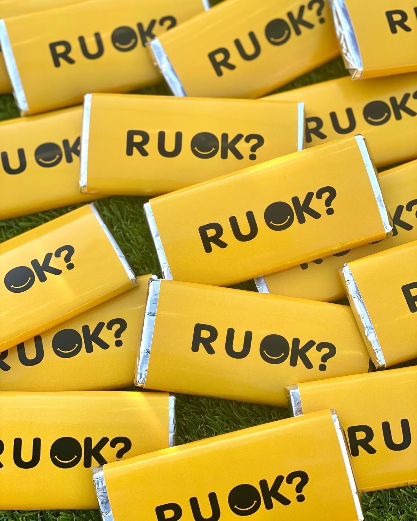 RUOK Day Personalised Chocolate Bar Party Favour x 4