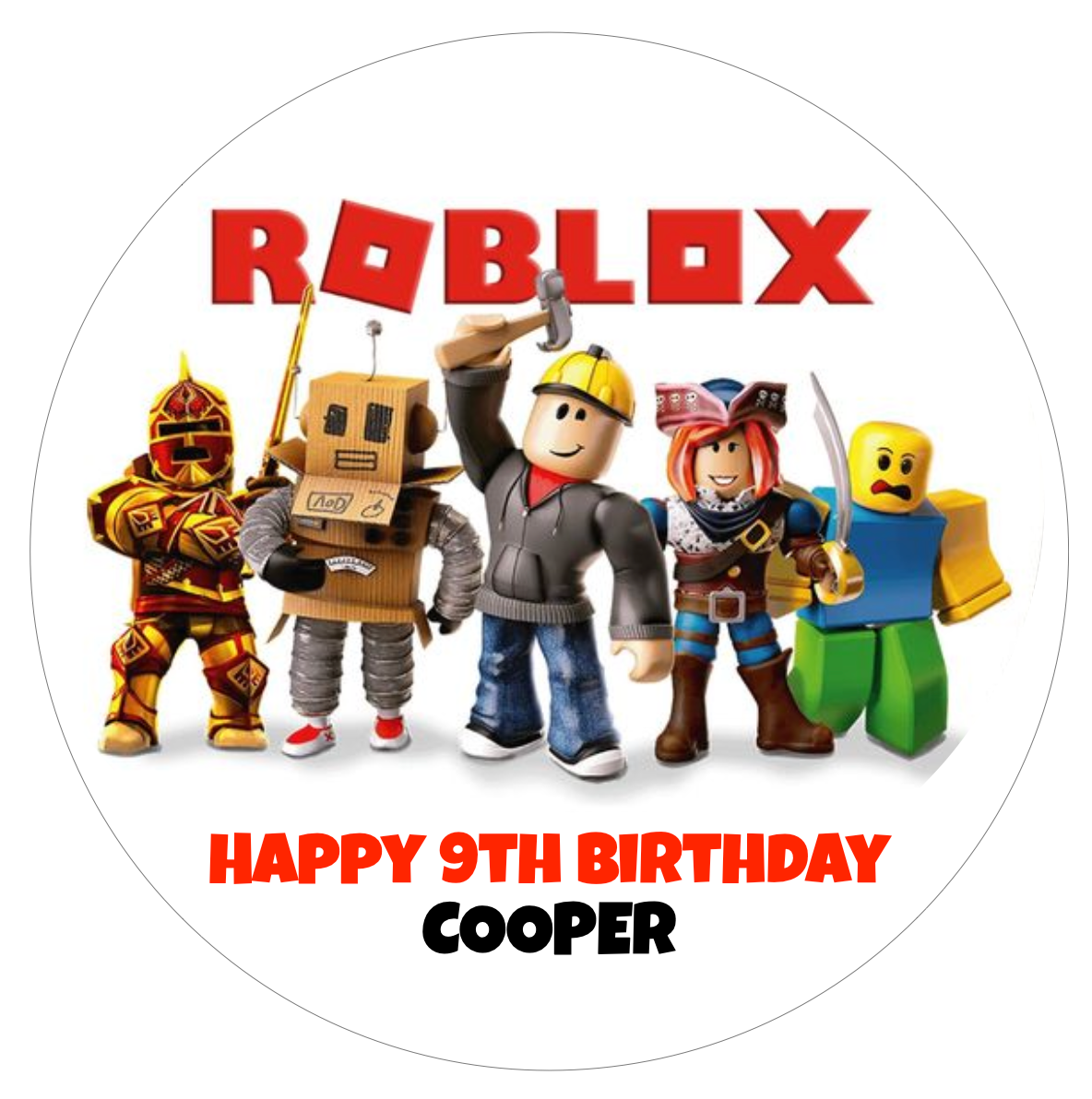 Roblox #1 Round Cake Edible Icing Image Topper 19cm – Blissful Toppers