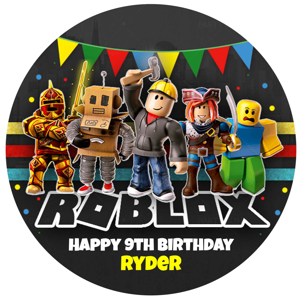 Roblox #2 Round Cake Edible Icing Image Topper 19cm – Blissful Toppers