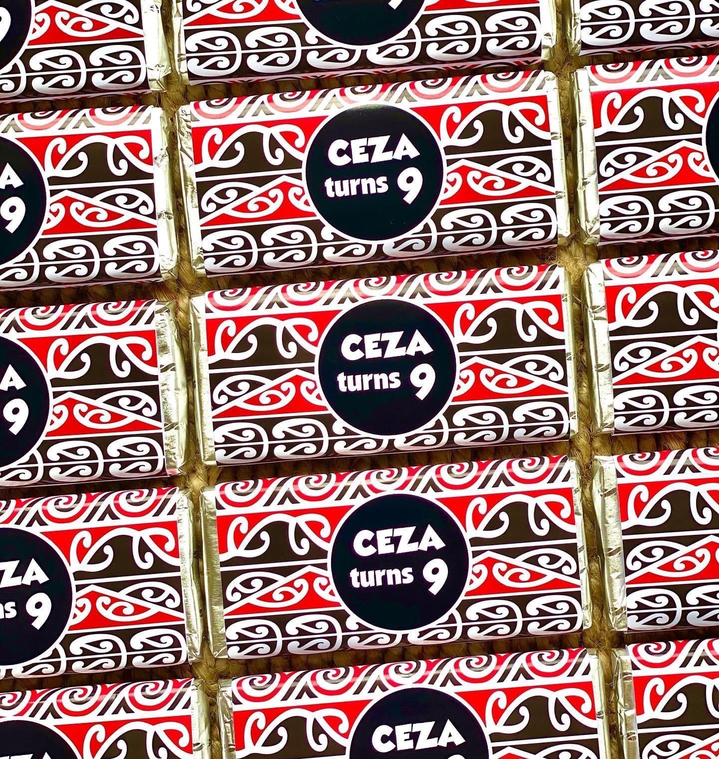 Samoan Tribal Print Personalised Chocolate Bar Party Favour x 4