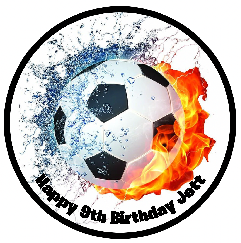 Soccer Ball #1 Round Cake Edible Icing Image Topper 19cm