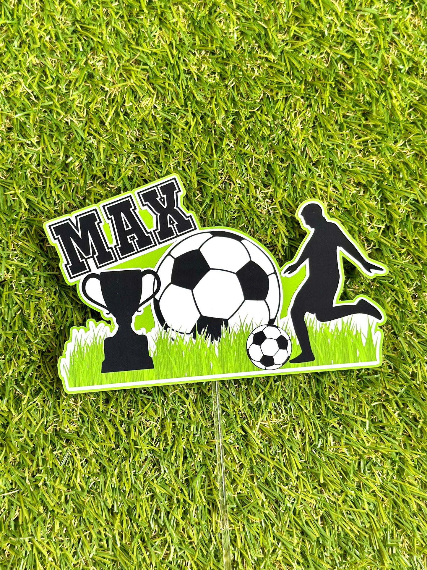 Soccer Ball Personalised Cake Topper