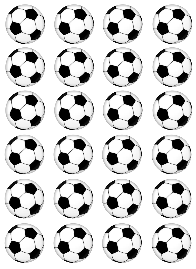 Soccer Cupcake Edible Icing Image Toppers
