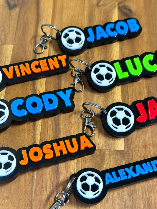 Soccer Team Personalised Name Keyring