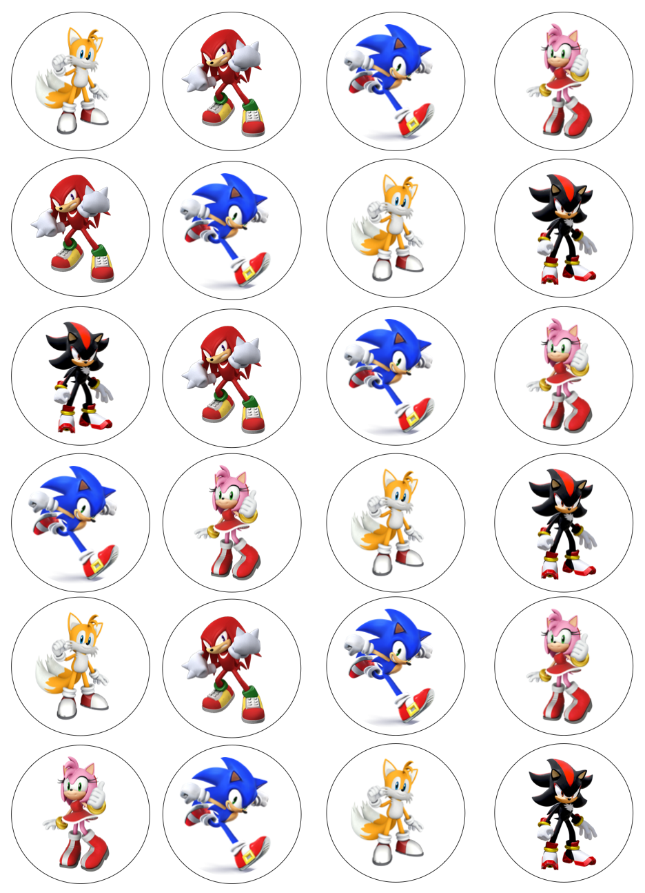 Sonic #1 Cupcake Edible Icing Image Toppers – Blissful Toppers