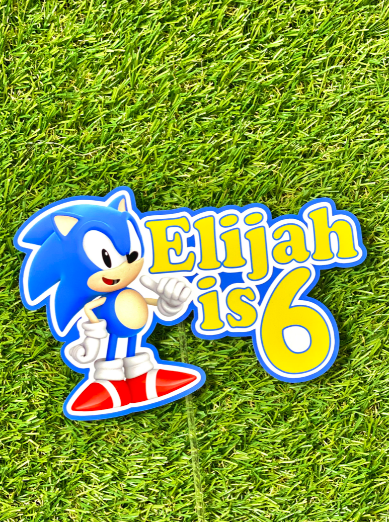 Sonic The Hedgehog #1 Personalised Cake Topper