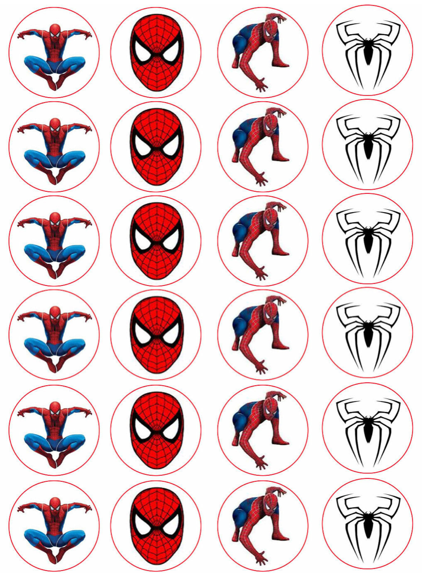 Spider-Man #1 Cupcake Edible Icing Image Toppers