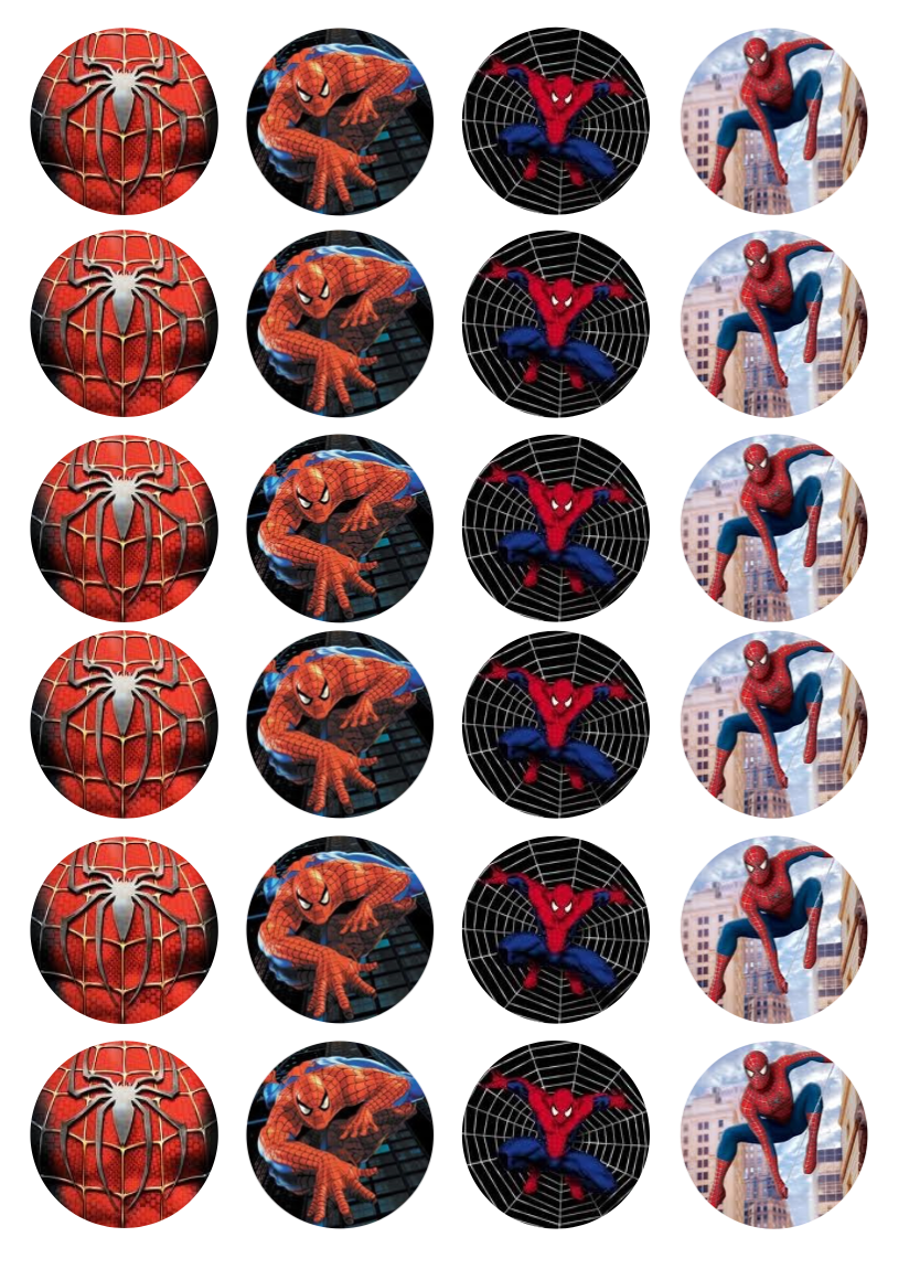 Spider-Man #2 Cupcake Edible Icing Image Toppers