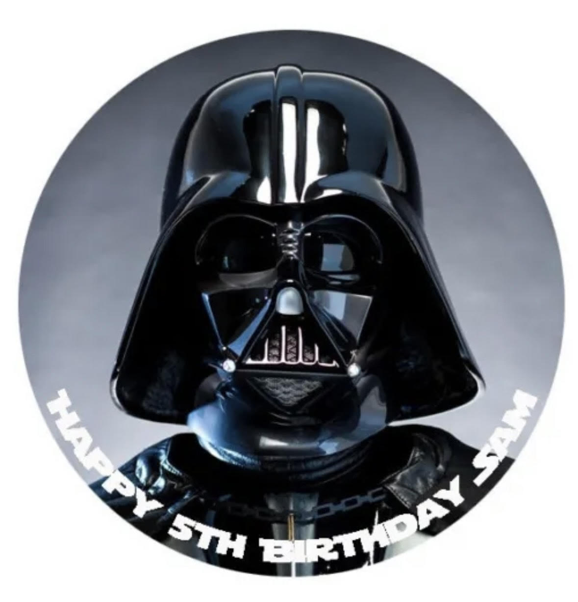 Star Wars Darth Vader Round Cake Edible Icing Image Topper 19cm