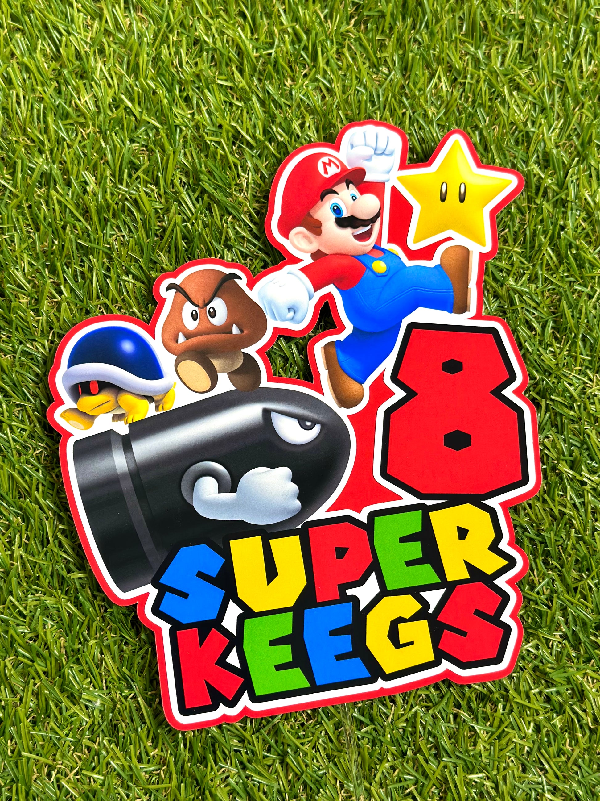 Super Mario Personalised Cake Topper