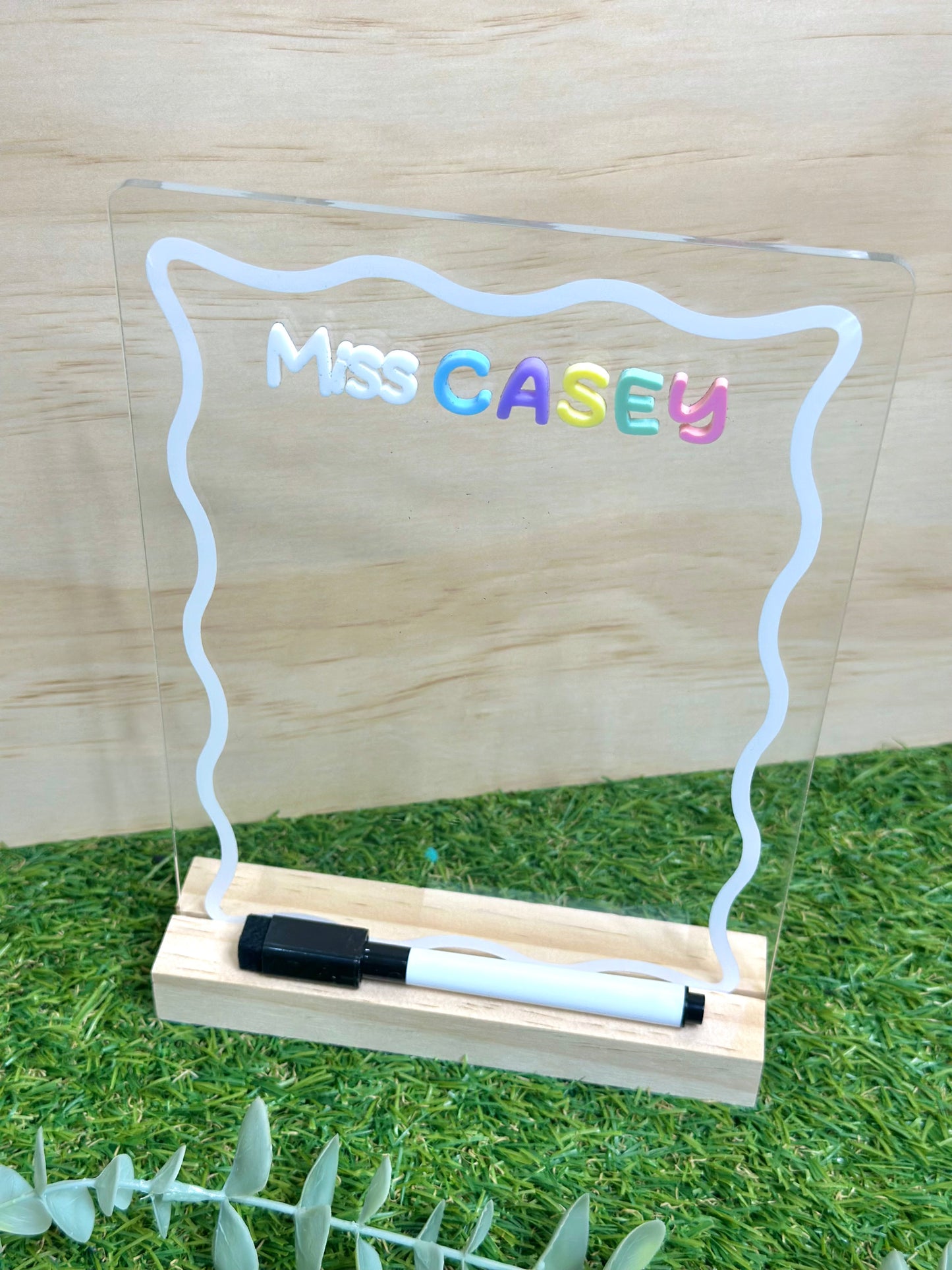 Teacher Personalised Acrylic Memo Board