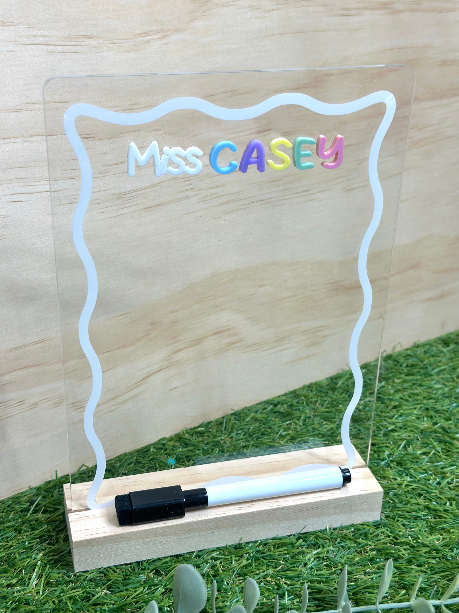 Teacher Personalised Acrylic Memo Board