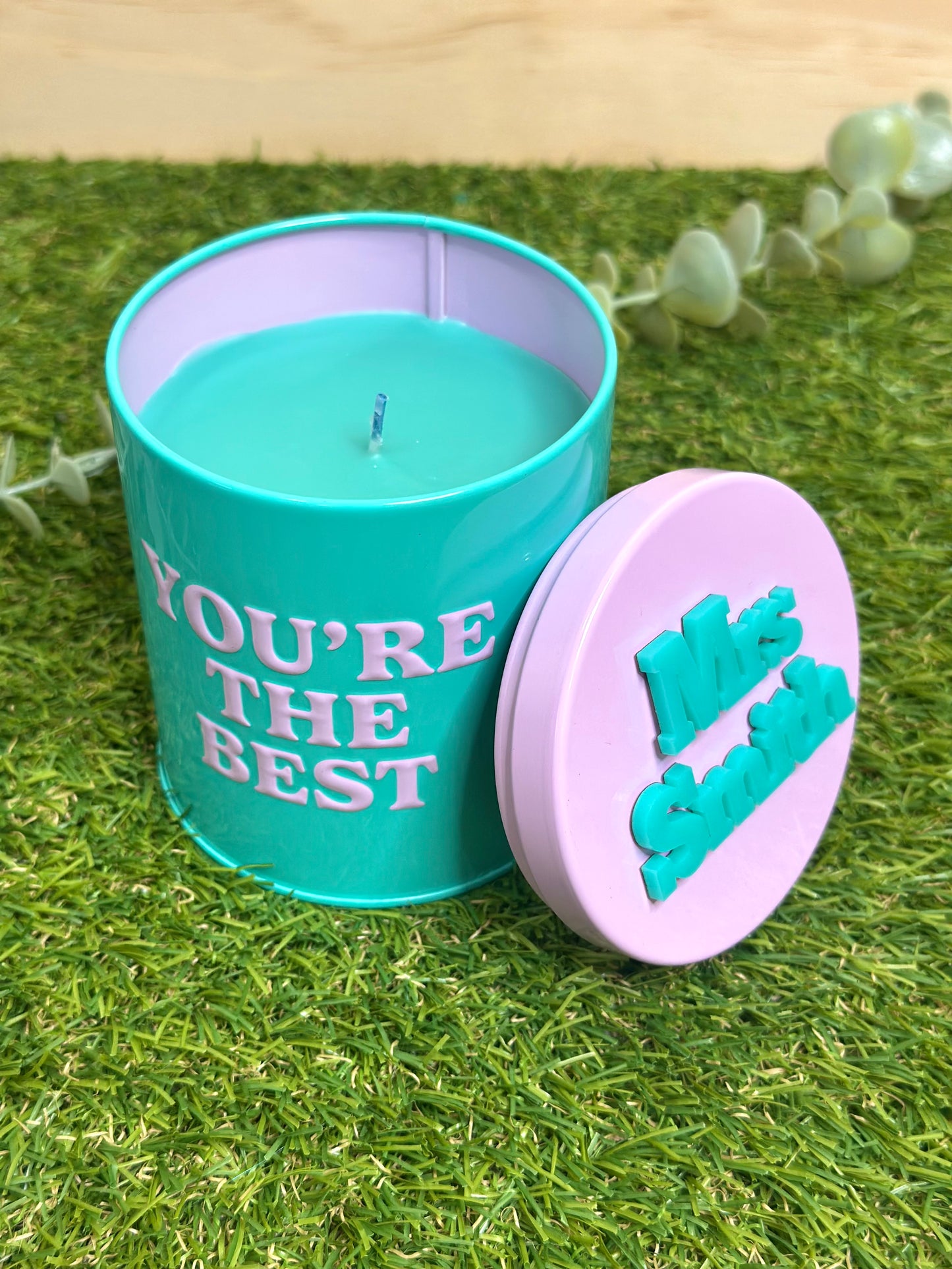 Teacher You're The Best Personalised Tin Candle