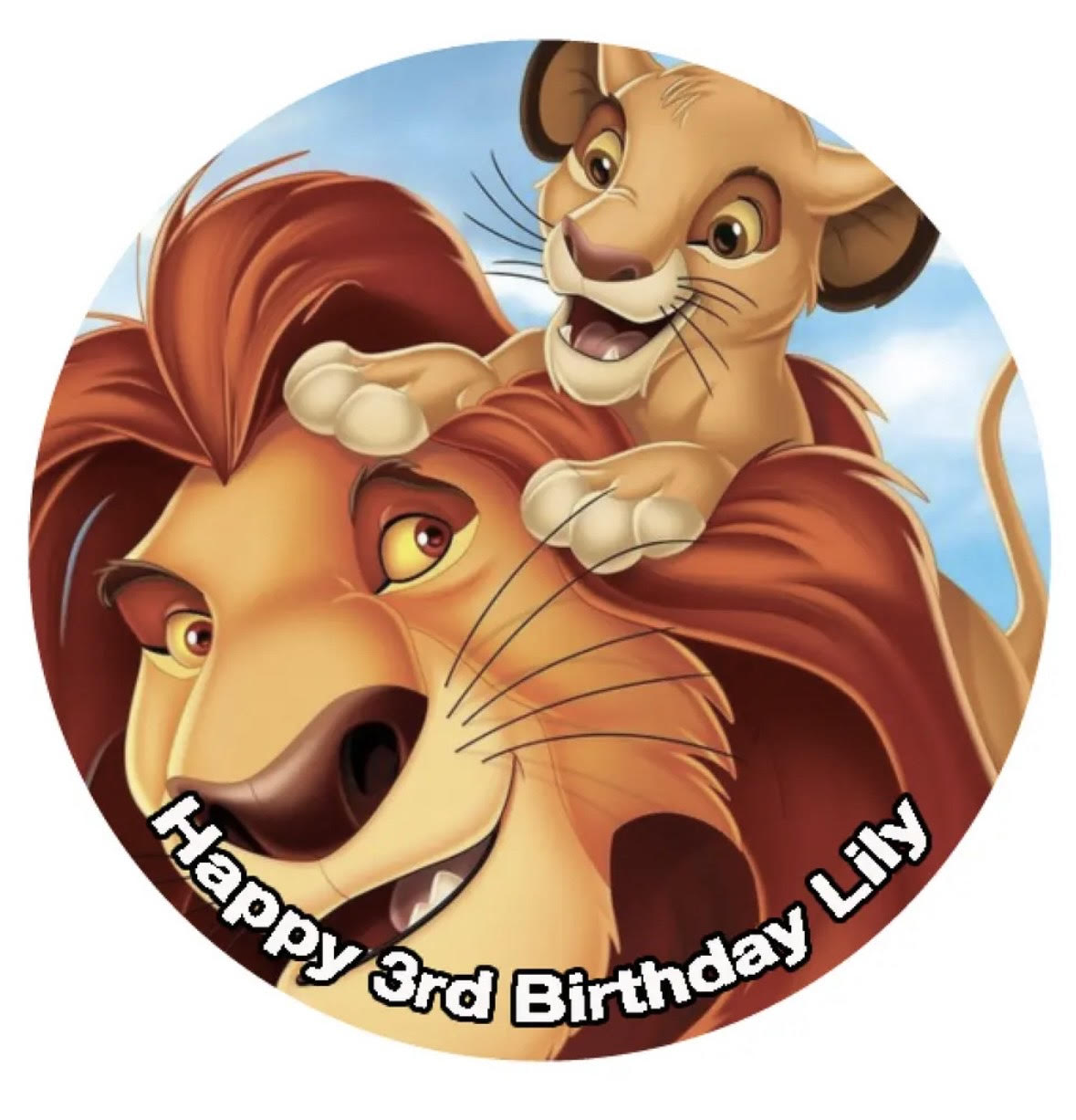 The Lion King #1 Round Cake Edible Icing Image Topper 19cm – Blissful ...