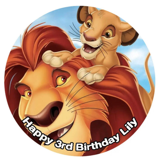 The Lion King #1 Round Cake Edible Icing Image Topper 19cm