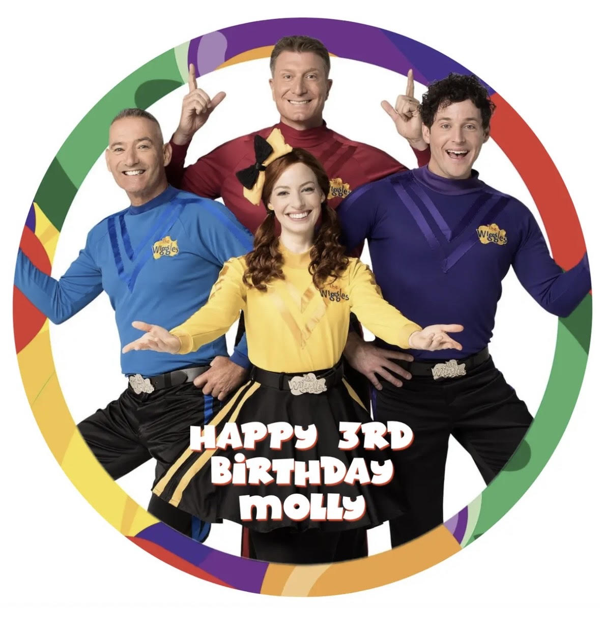 The Wiggles #2 Round Cake Edible Icing Image Topper 19cm