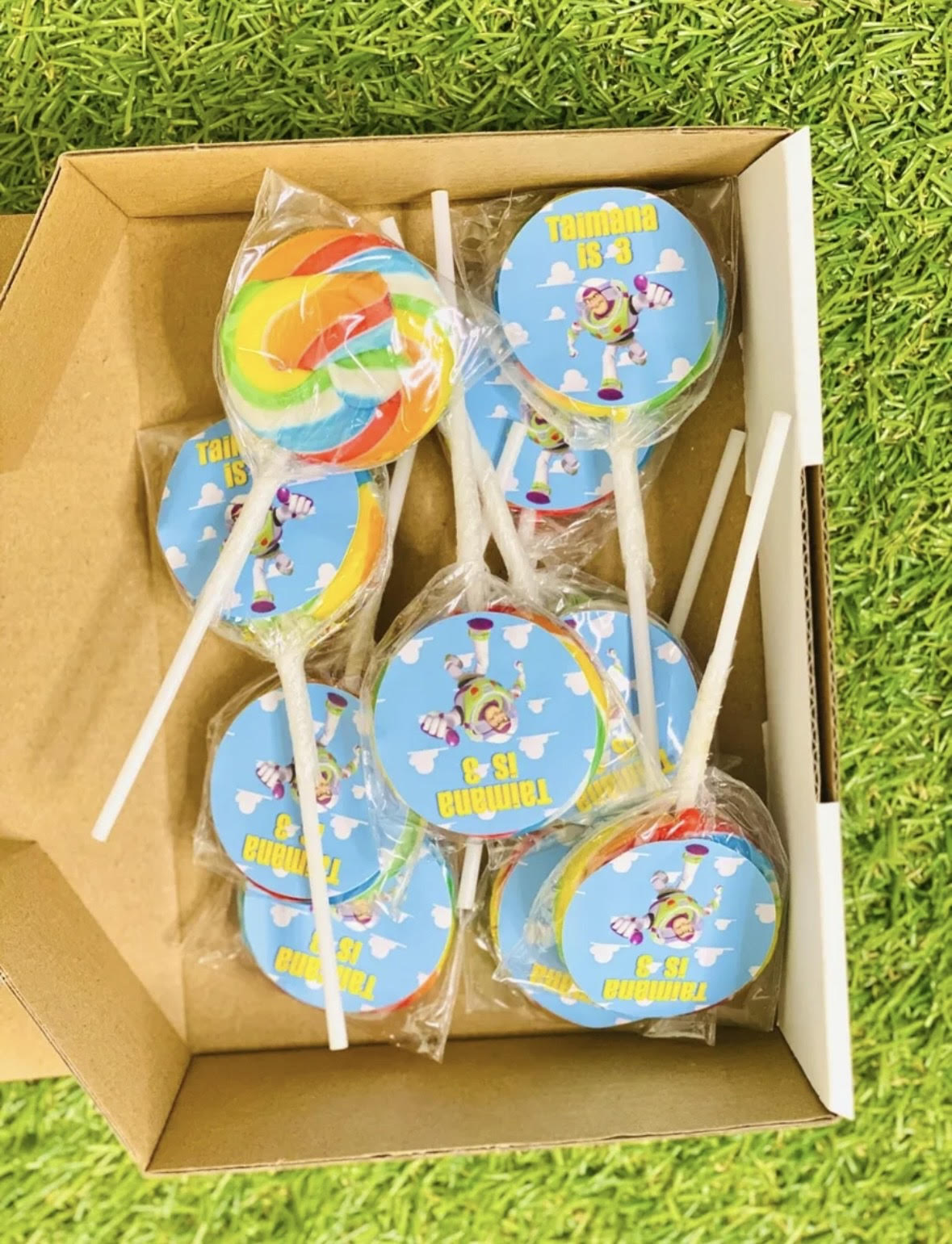 Toy Story Buzz Personalised Birthday Lollipop 10 pack