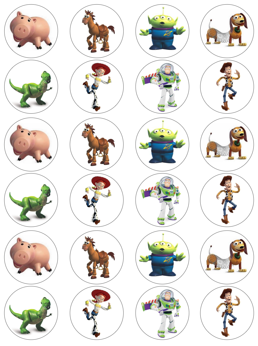 Toy Story Cupcake Edible Icing Image Toppers