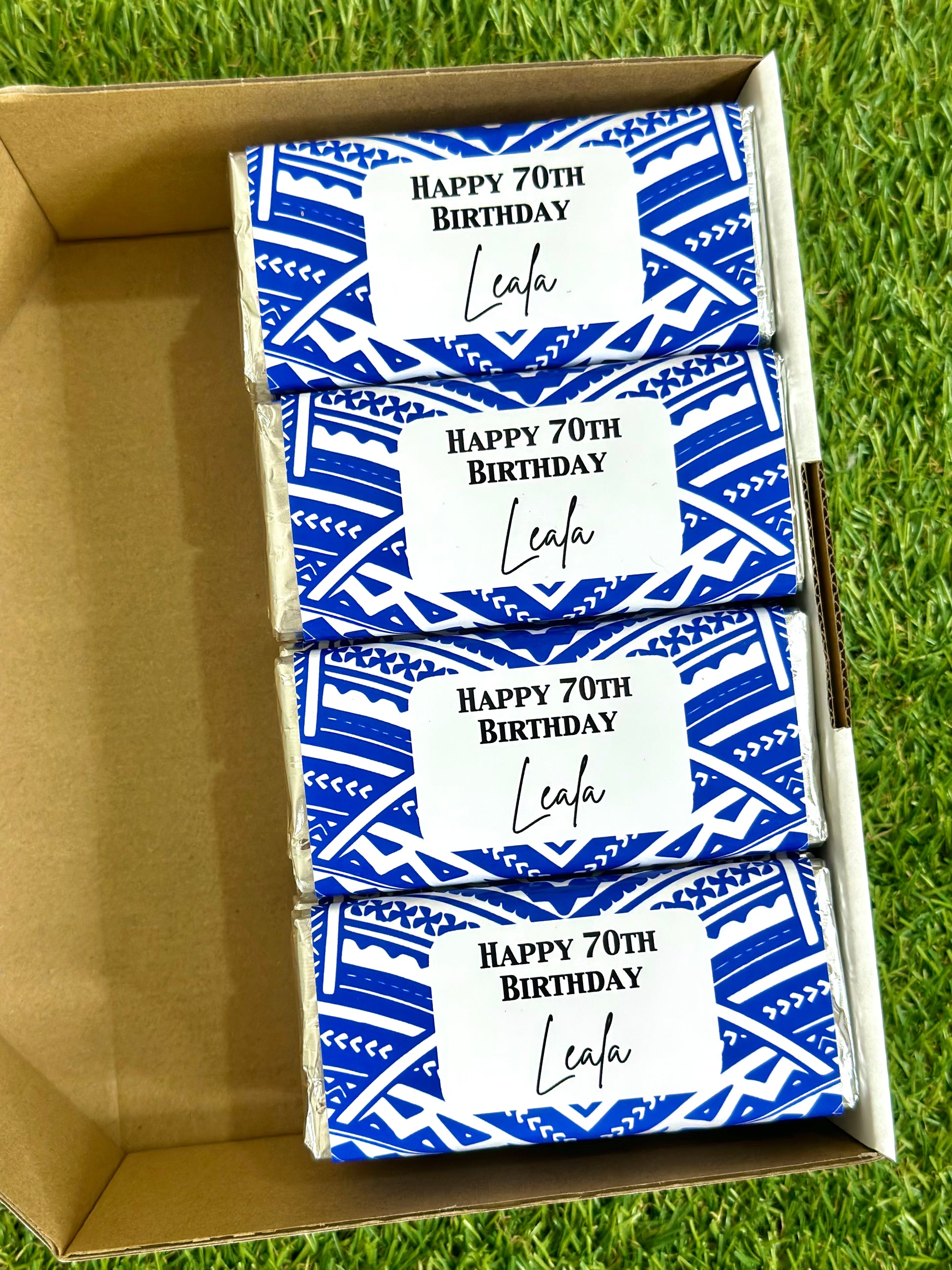 Tribal Samoan Personalised Chocolate Bar Party Favour x 4