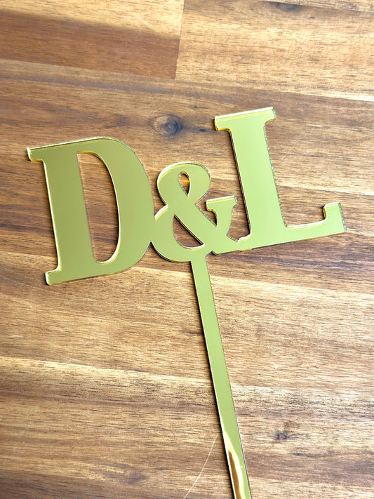 Wedding Initials Custom Acrylic Cake Topper #1