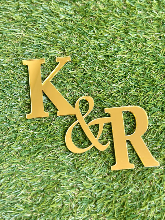Wedding Initials Custom Acrylic Cake Topper #2