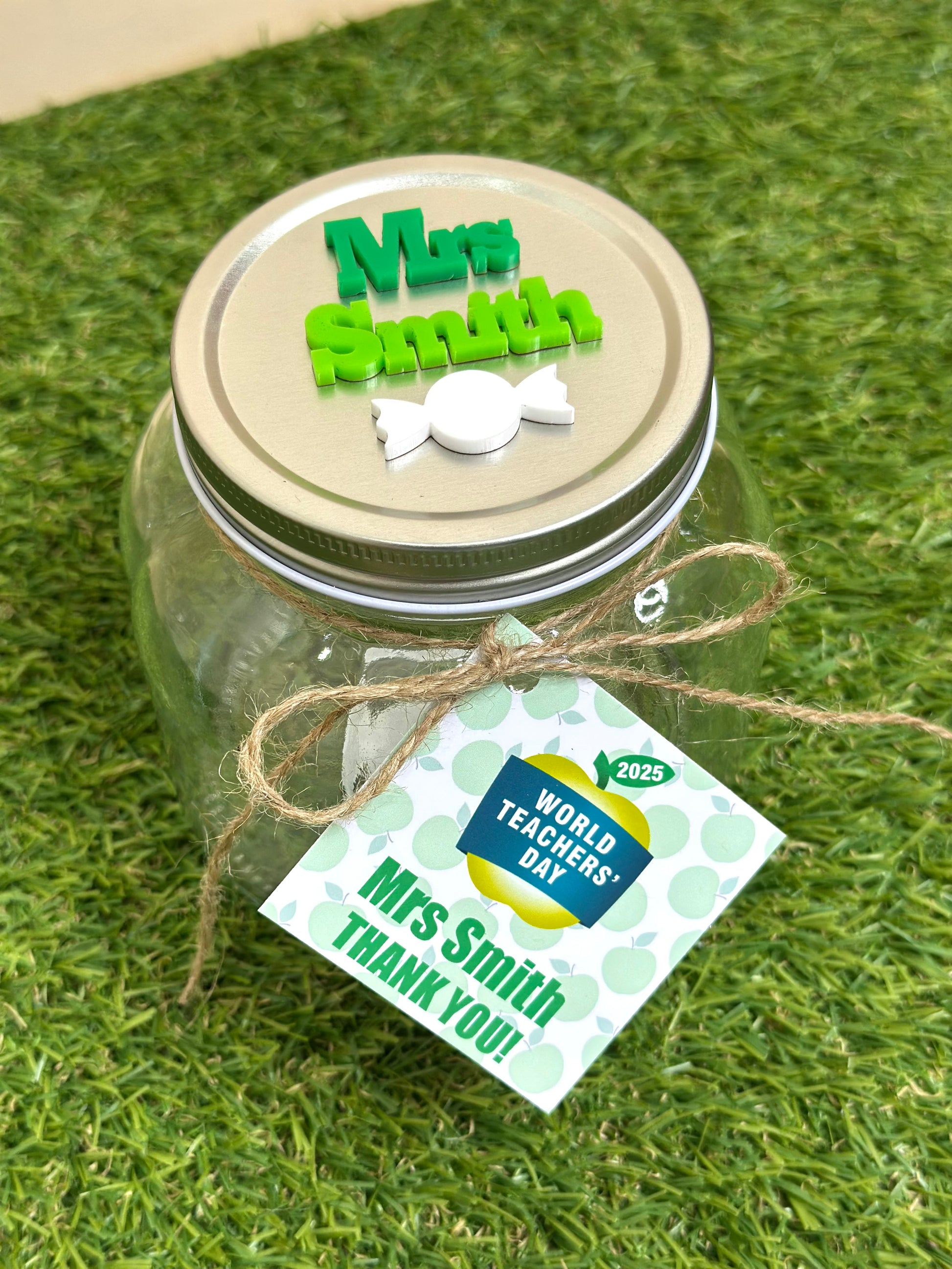 World Teachers' Day 2025 Personalised Candy Treat Jar