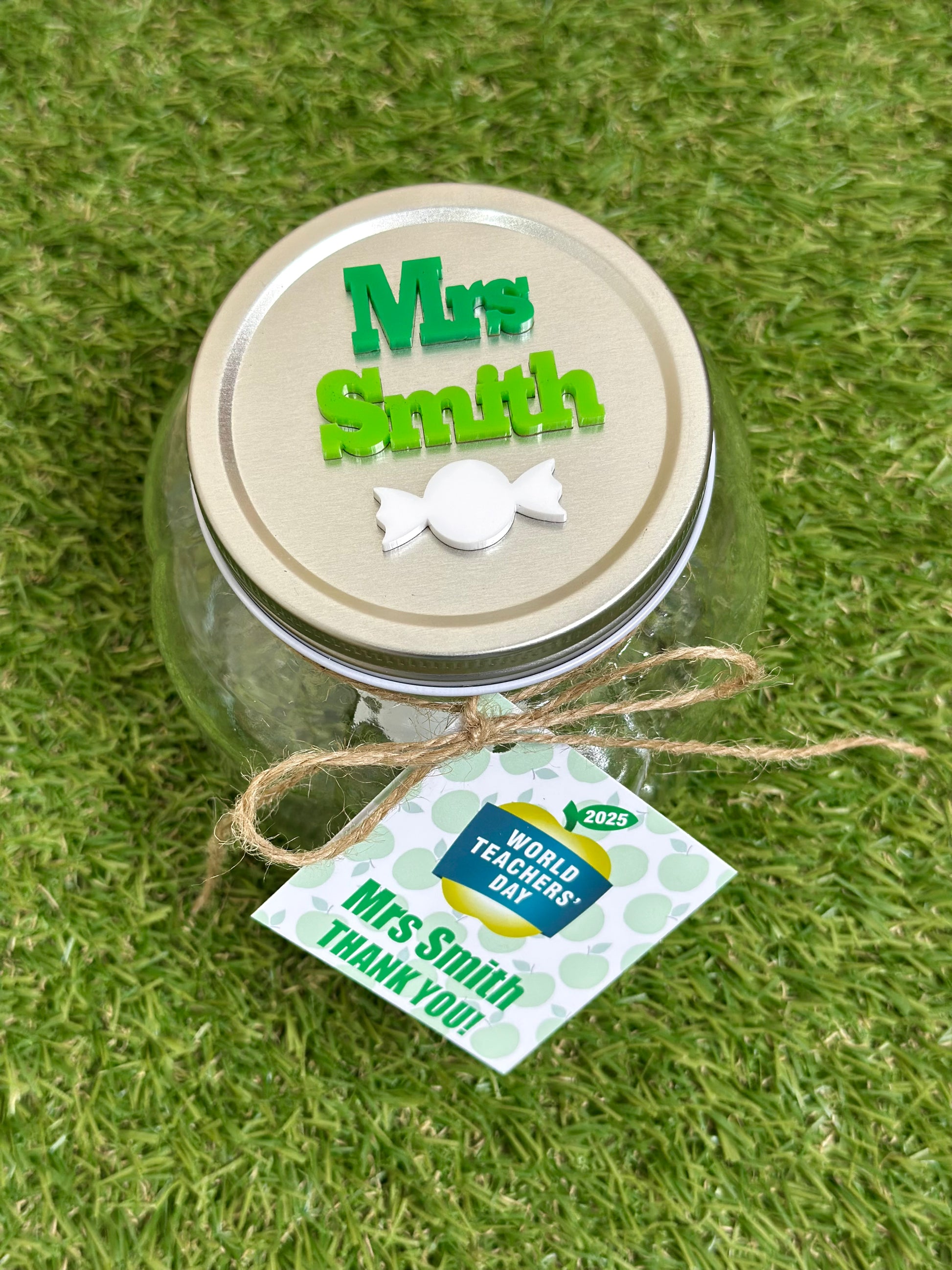 World Teachers' Day 2025 Personalised Candy Treat Jar