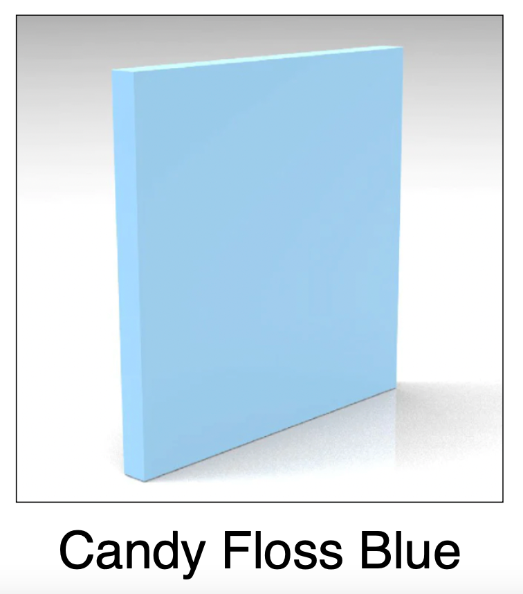 Candy Floss Blue Acrylic